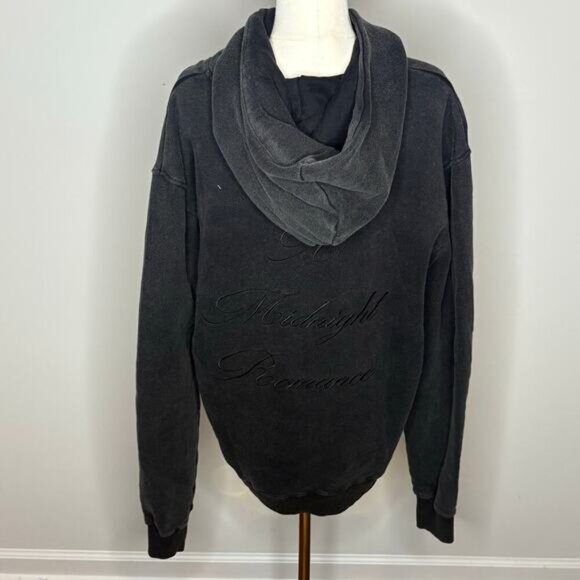 Club Paradise "A Midnight Romance" Faded Black Cotton Hoodie Mens Large - Picture 7 of 11